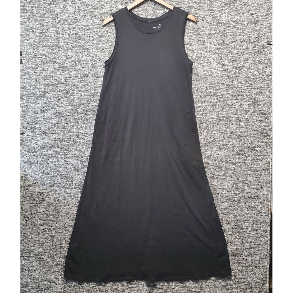 Elliott Lauren Enzyme Wash Jersey Tank Maxi Dress Womens Small Black Cotton Peru